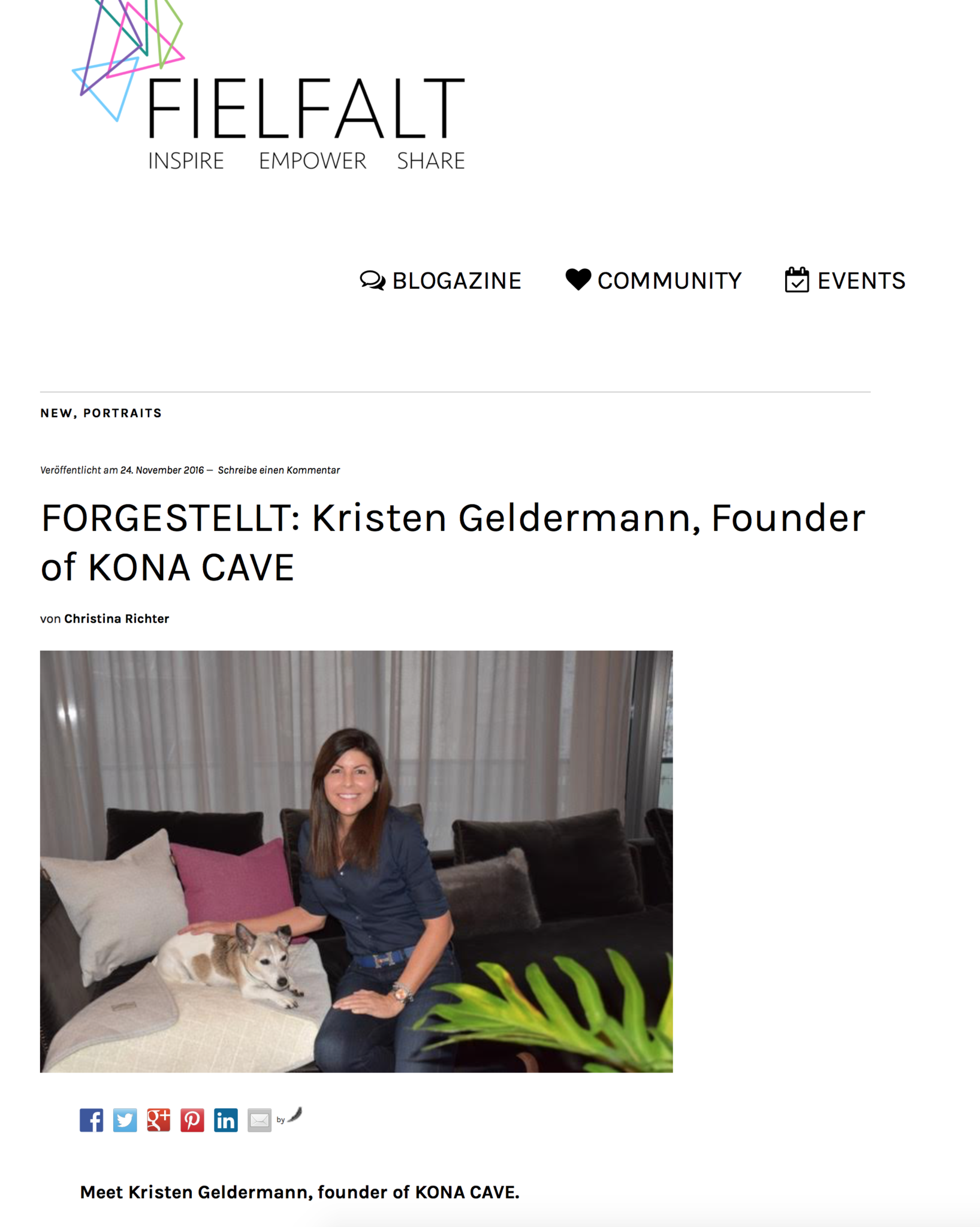 Kona Cave Designer Dog Beds in Fielfalt online Magazine Germany Press