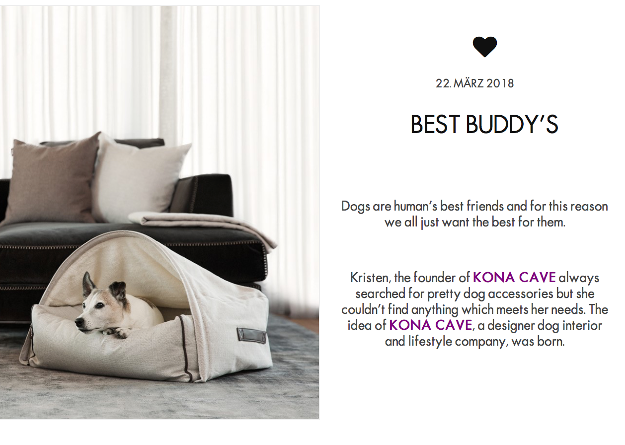 KONA CAVE® on the Laurél Fashion Website and Miss Laurél's blog