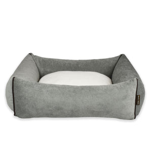 KONA CAVE® Luxury cat and dog cozy cave bed in grey corduroy with fleece lined cushion