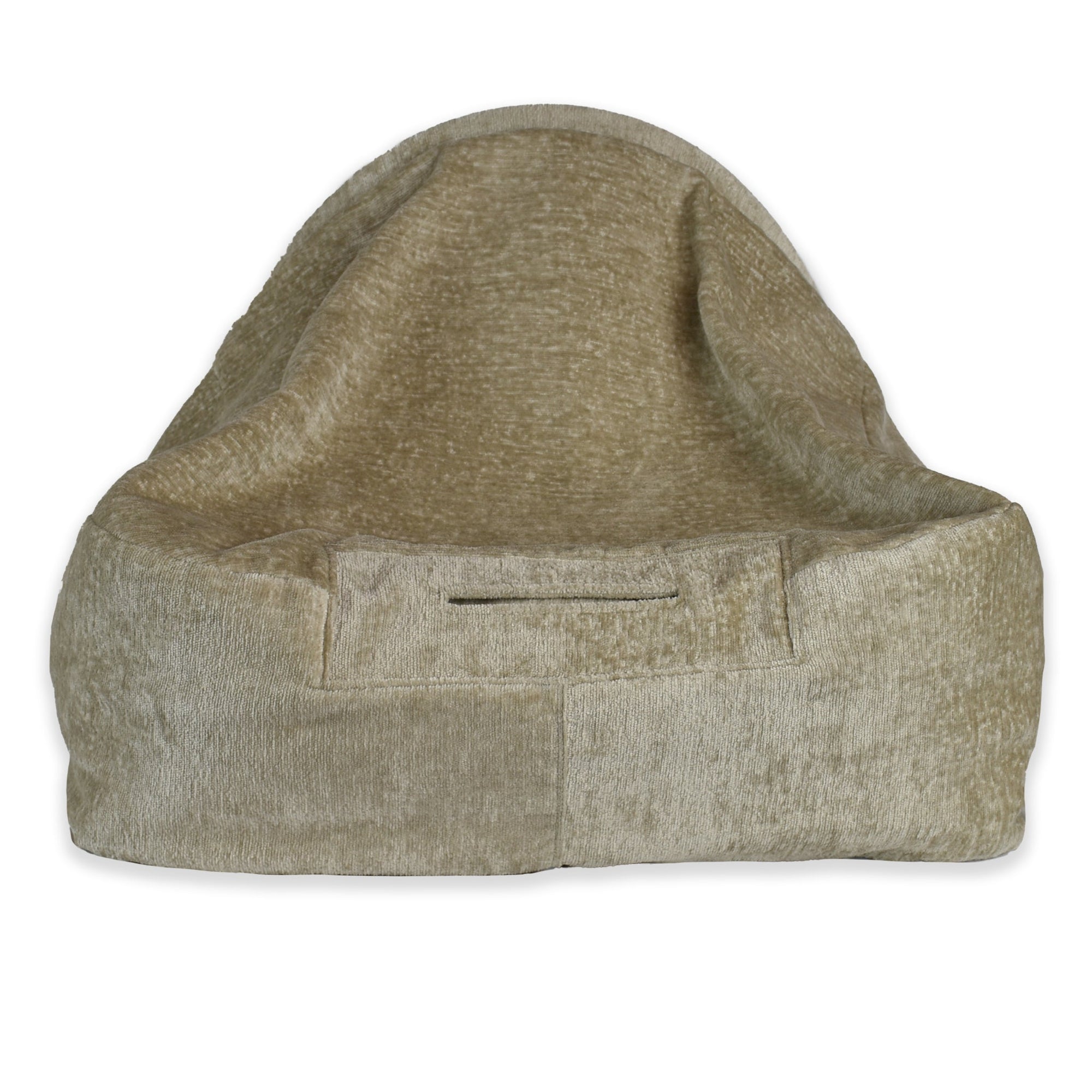 KONA CAVE® Luxus-Kuschelhöhle Kuschelbett. Beigefarbenes Samt-Kuppelbett für Hunde und Katzen.  Abnehmbarer Bezug für die Höhle. Waschbar. Überlegenes, patentiertes Design.