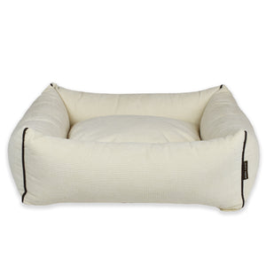 KONA CAVE® luxury Cuddle cave with removable canopy cover. Cream corduroy Dog and cat Bed. 