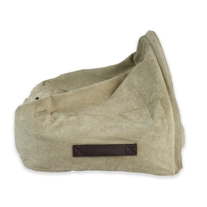 KONA CAVE®  luxury brand snuggle canopy cave cuddle bed. Tan corduroy burrow bed for dogs and cats with removable canopy cave cover. washable. 