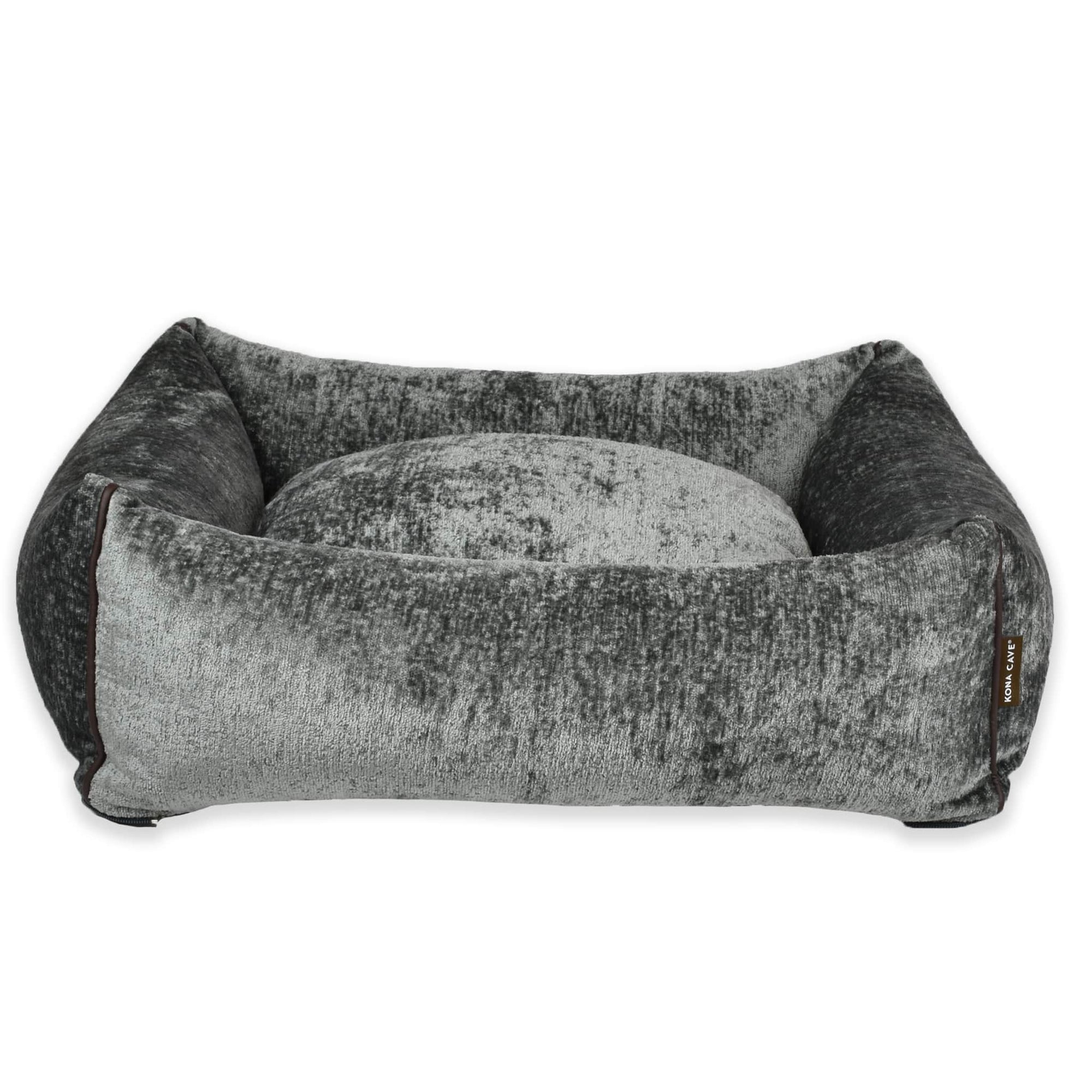 KONA CAVE® luxury Cuddle cave with removable canopy cover. Velvet Chenile Dog and cat Bed. 