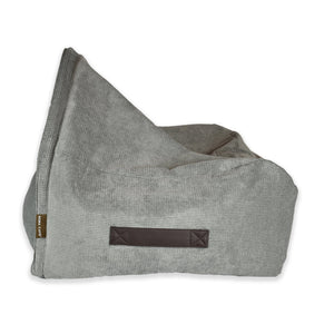 KONA CAVE®  luxury brand snuggle canopy cave cuddle bed. Grey corduroy burrow bed for dogs and cats with removable canopy cave cover. washable.