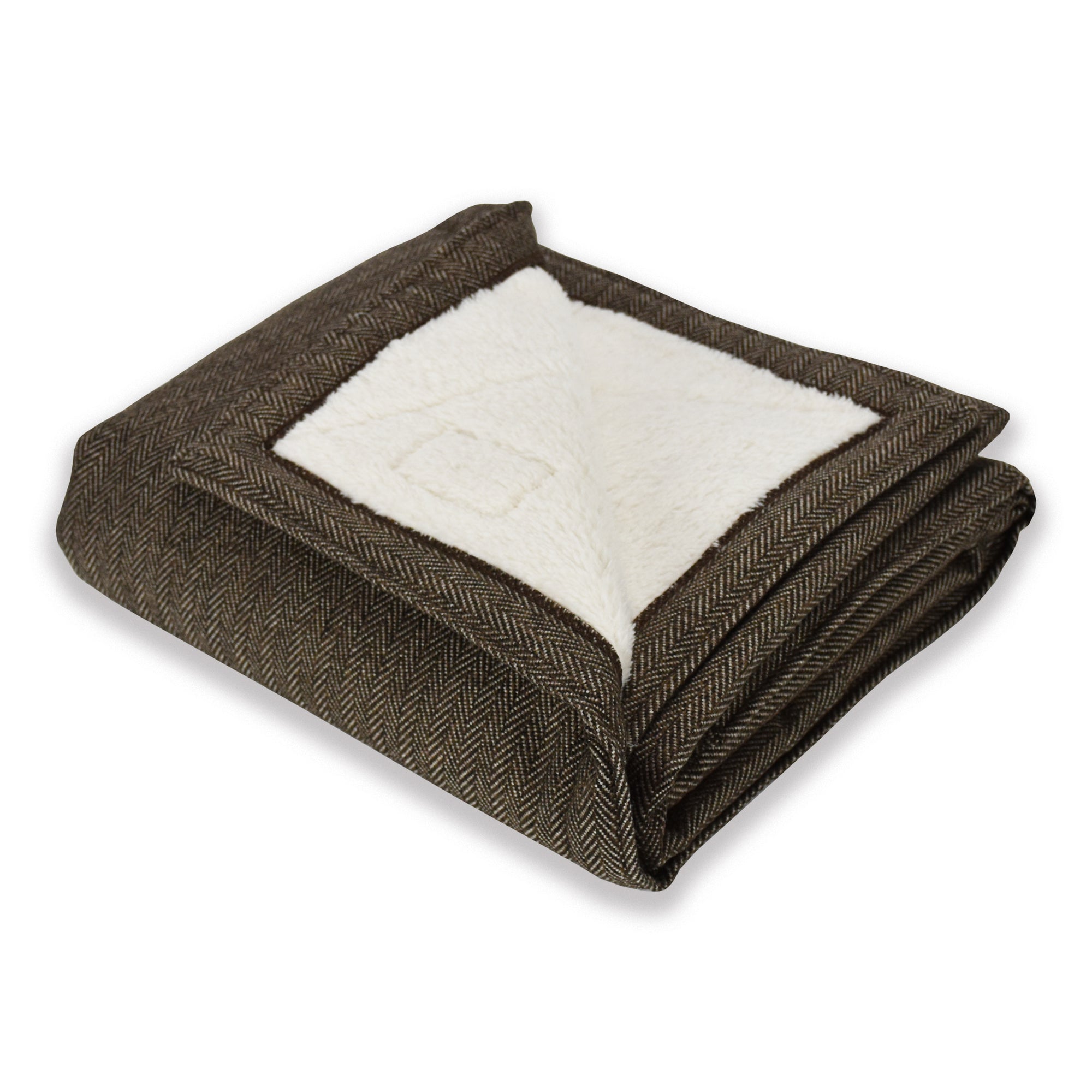 Blanket - Brown Herringbone
