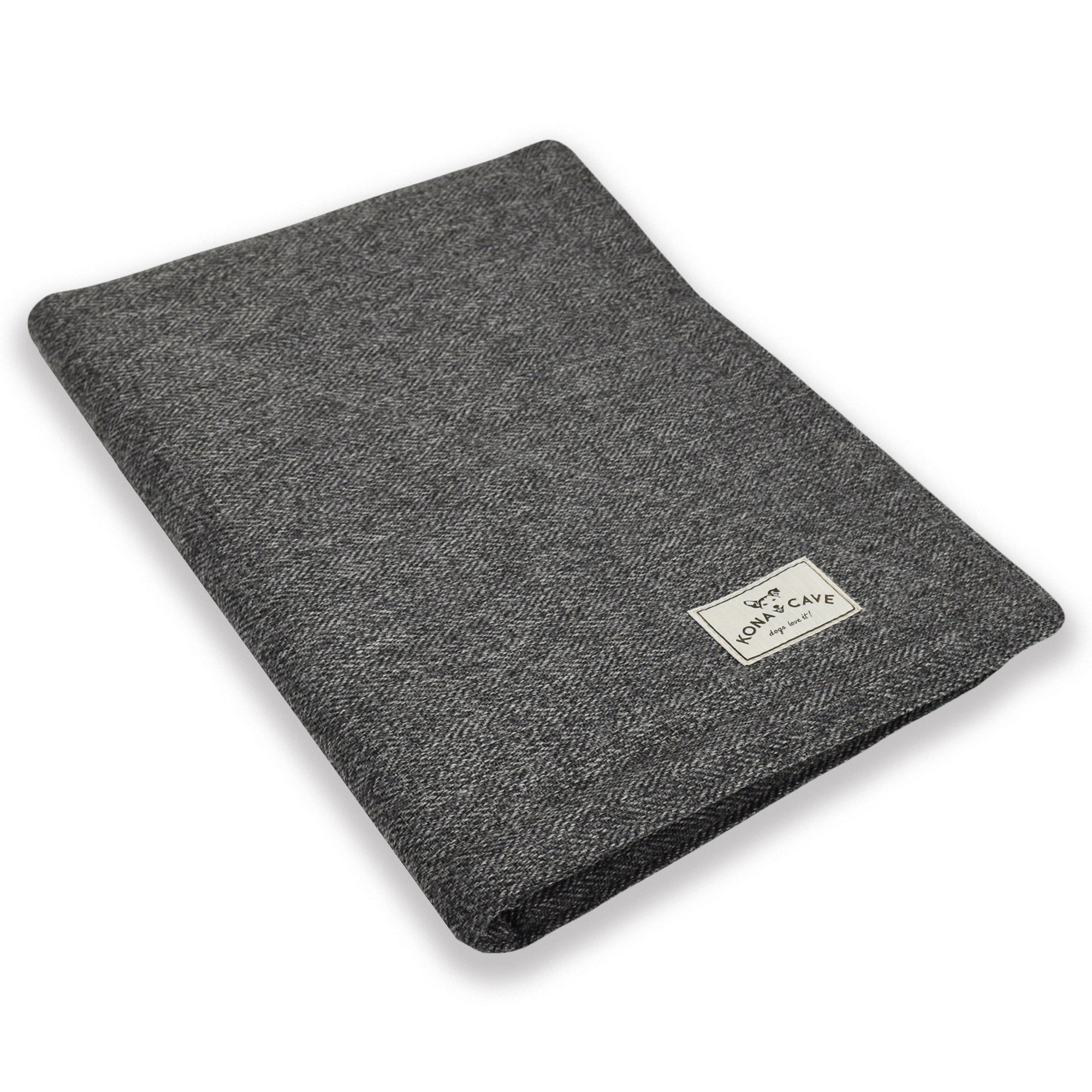 KONA CAVE® Furniture Blanket in Grey Herringbone is big enough for you and your pup to share on a wintery night