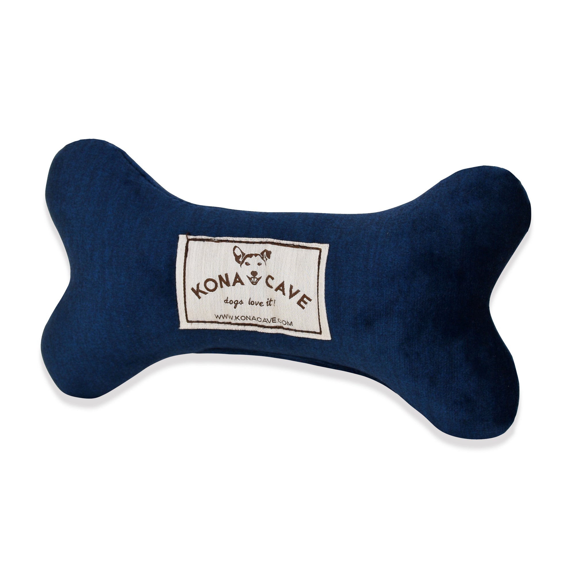 KONA CAVE® Midnight Blue Velvet Dog Bone Toy