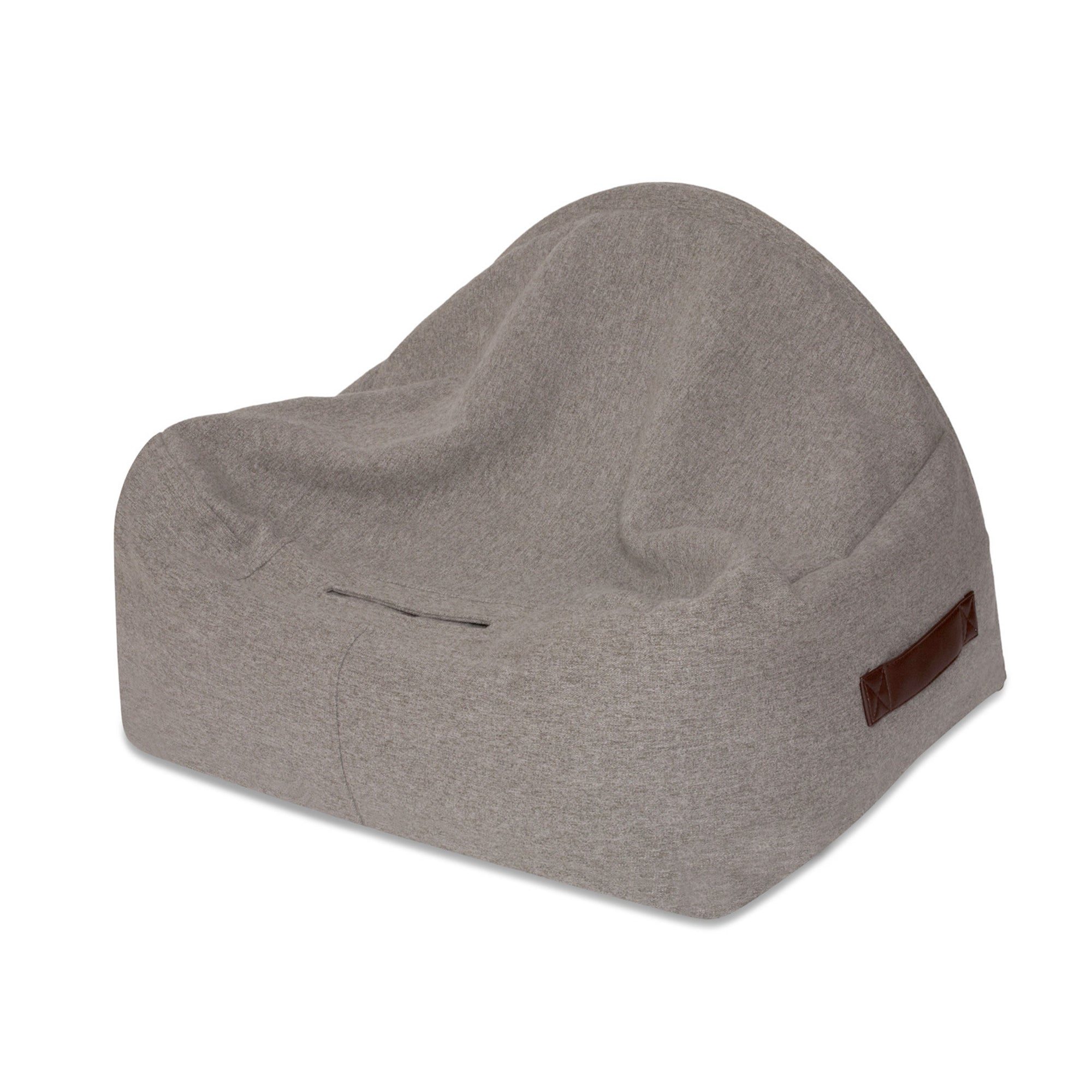 KONA CAVE® luxury snuggle cave dog bed in grey flannel fabric.  Burrowing dog bed for nesting dogs. Hund Höhlenbett
