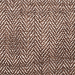 KONA CAVE® designer bolster dog bed in brown herringbone fabric is stylish and cozy fabric. Close up of elegant fabric.